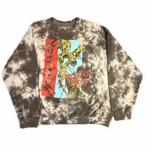 Metallica crewneck justice for all oversize black and gray